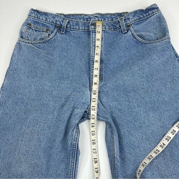 Carhartt Men's Blue Plaid-Lined Tactical Relaxed Straight Leg Jeans W36/L31 - Picture 8 of 13